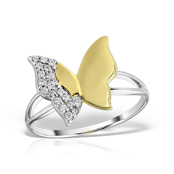 <b>Immortality</b><br>Ring in Yellow & White Gold with diamonds - Dita Von Helen